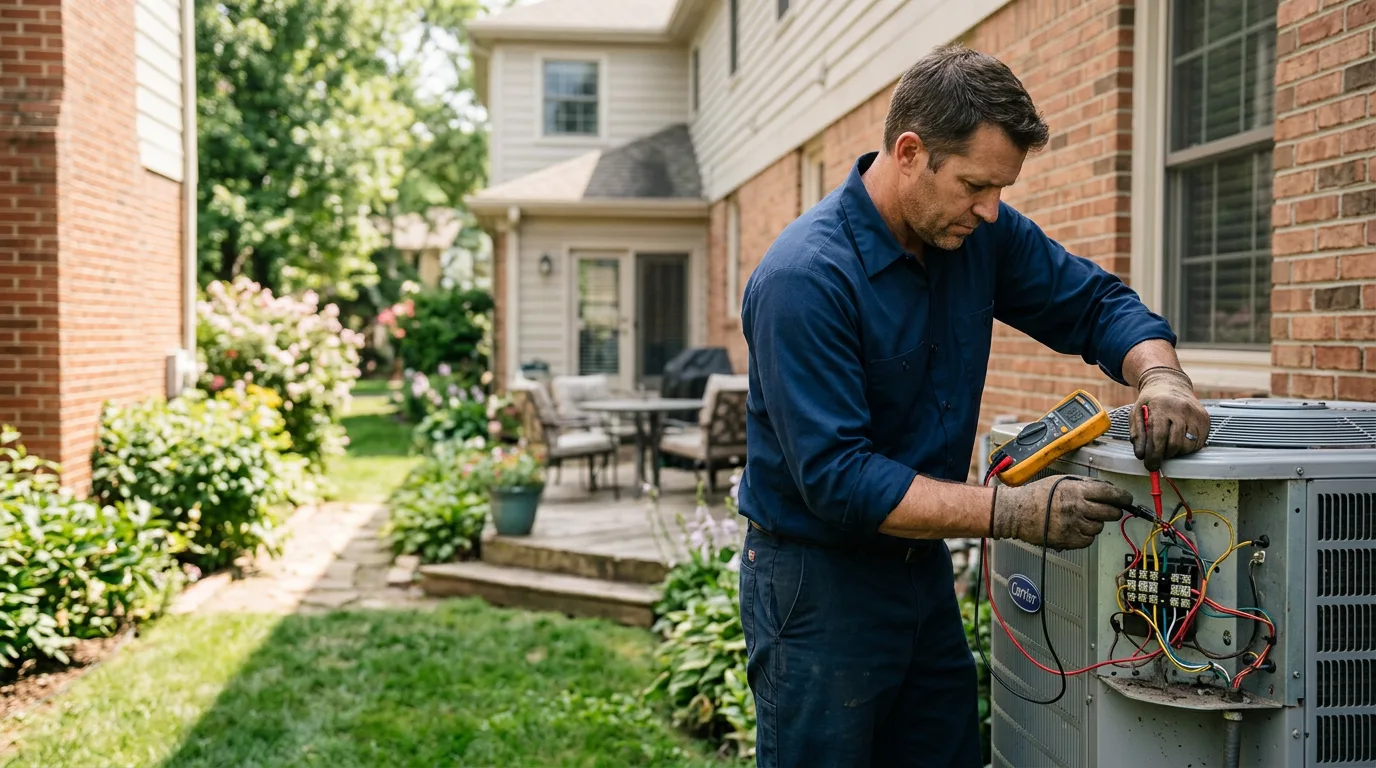 HVAC technician working near Kawkawlin, MI